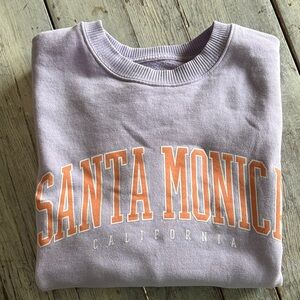 Hollister Lavender Santa Monica crew sweatshirt